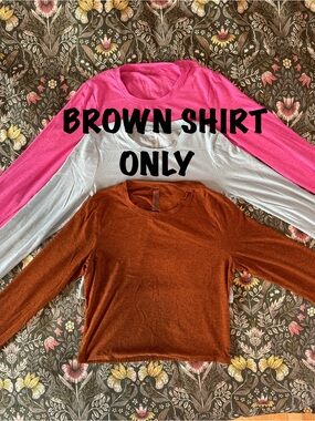 Beyond Yoga Long Sleeve Crop Tee, like new! MEDIUM size COPPER-BROWN color